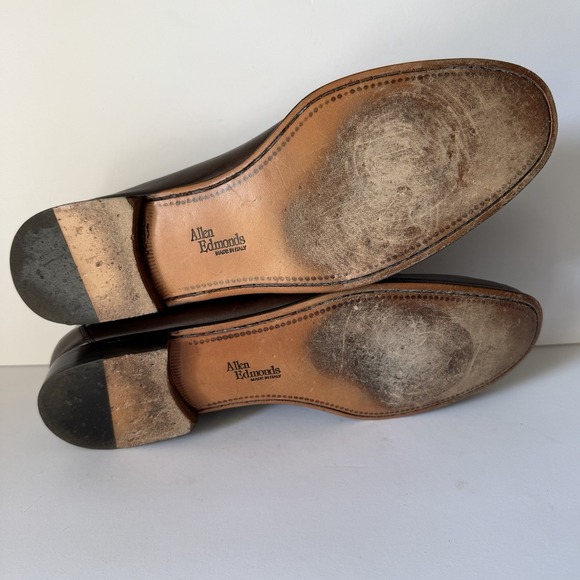 Allen Edmonds Verona II Size 12B 12 B Horse Bit Loafer Shoe Brown Made In Italy main image 11